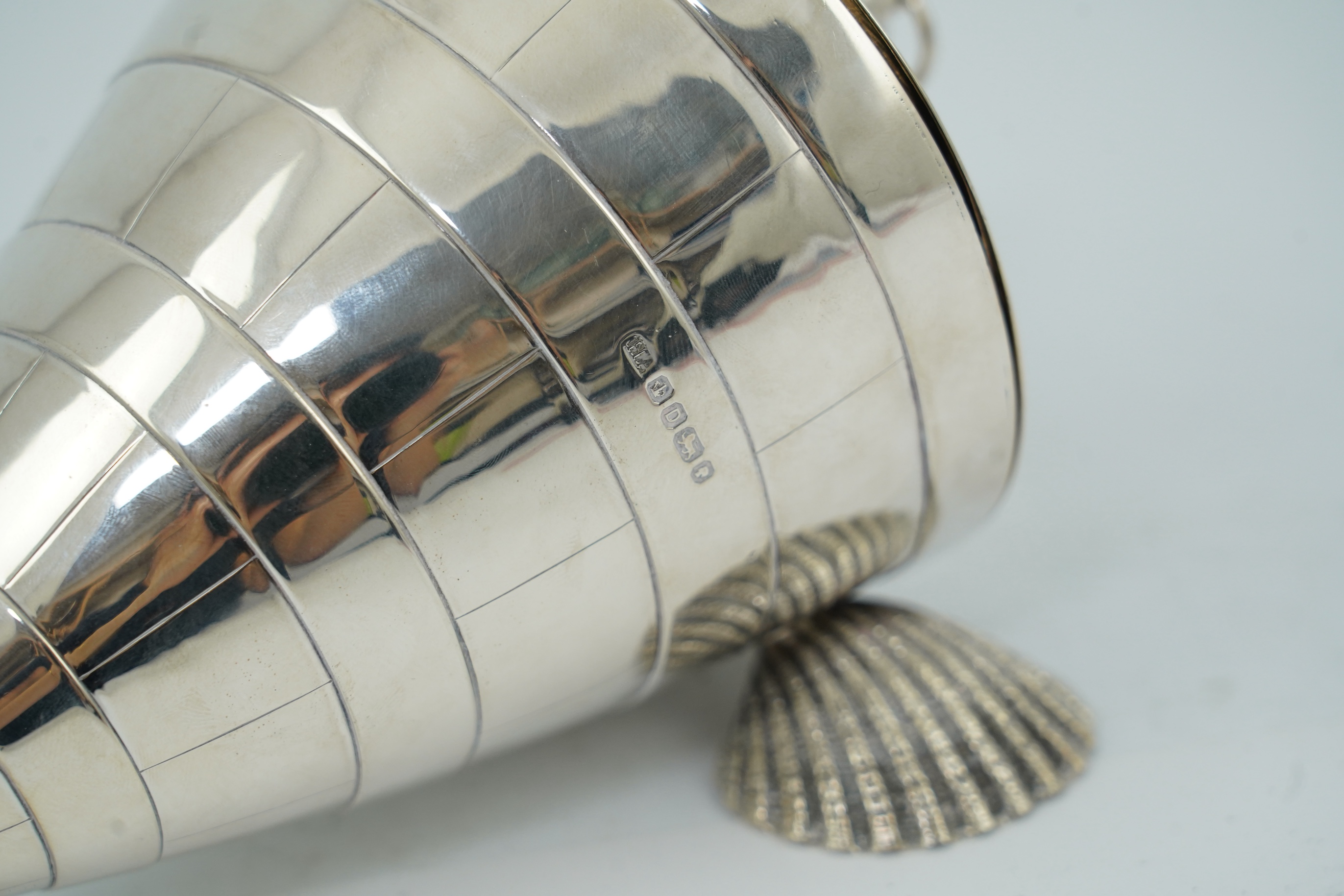 A Victorian novelty silver spoon warmer, modelled as a buoy, by Atkin Brothers
